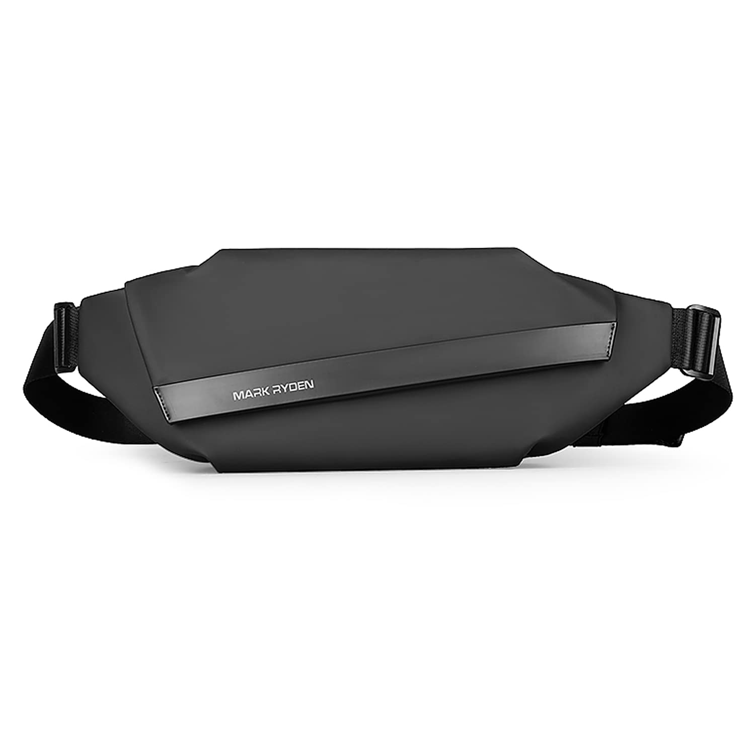 MARK RYDENChest Bag for Men and Women Slim Crossbody Bag Multipurpose Lightweight Waterproof Fanny Pack Cycling Travel Daypack Black