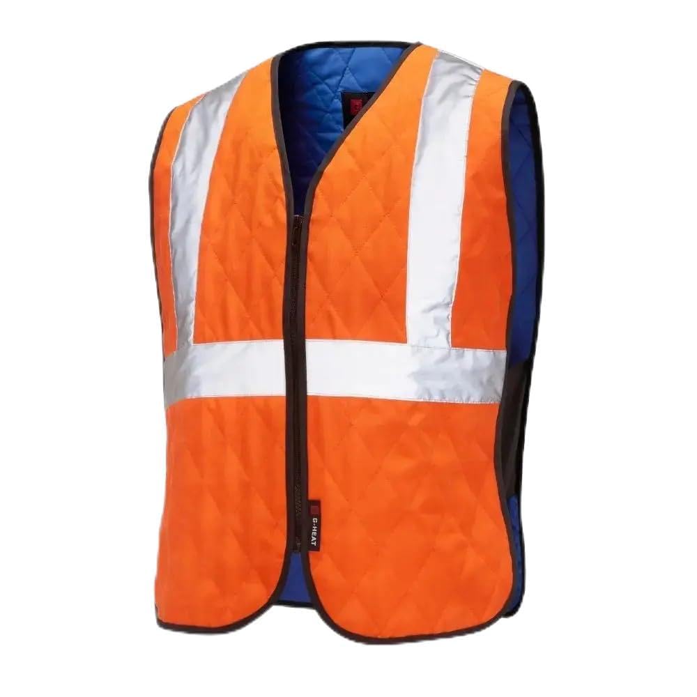 G-HEAT Gilet Rafraîchissant Réfléchissant – Effet Fraîcheur, Bandes Réfléchissantes, Idéal Travail en Extérieur