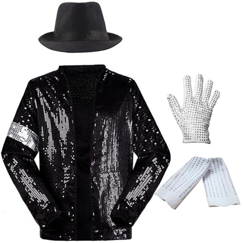 guangmu Dance Costume 4PCS-Include Jacket Hat Glove Sock- Carnival Halloween Costume Role Sequined Play Dance Clothing