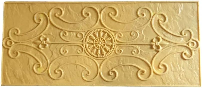 Decorative Scroll Accent Stamp Single Decorative Fleur-de-li Pattern, Sturdy Polyurethane Texturing Mat, Realistic Detail, Perfect for Steps, Foyers, Borders, etc.