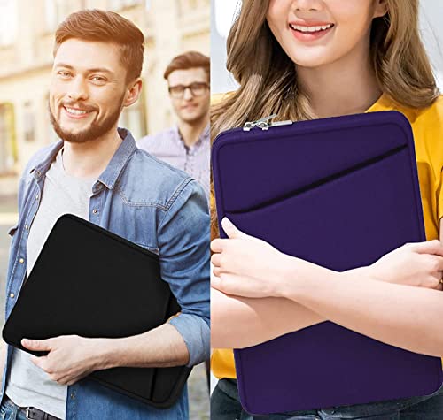 Image of Laptop Sleeve 14 inch, Durable Carrying Bag Shockproof Protective Case Cover, Handbags Briefcase Laptop Bag Compatible with 14 inch MacBook Air /Pro HP Asus Lenovo Notebook Computer, Purple