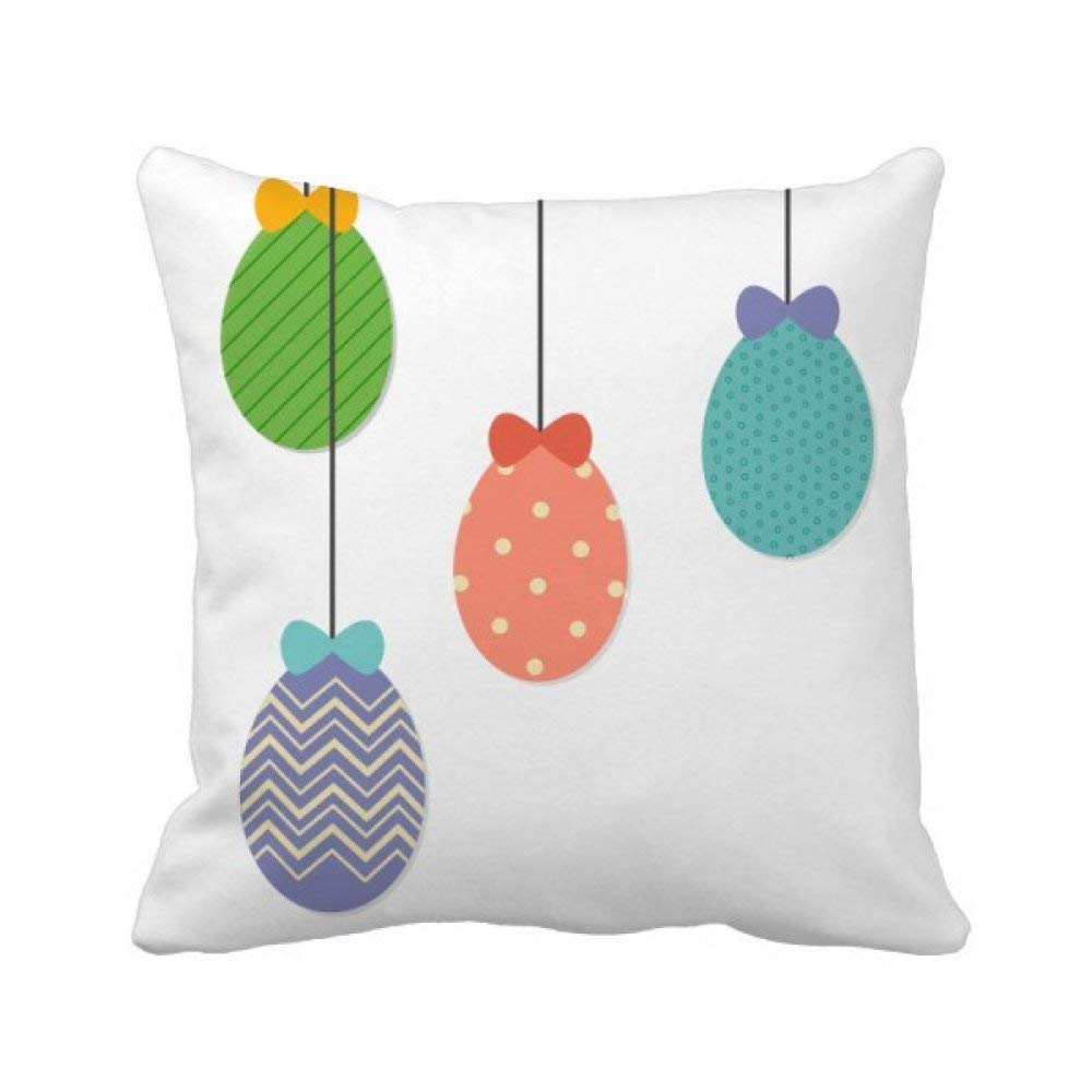 Housse de coussin carrée à suspendre motif œuf coloré pour vos après-midis sur la terrasse