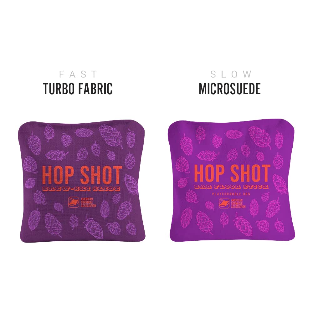 ACA Synergy Pro Professional Cornhole Bags Dual Sided Regulation 6x6 Set of 4 Hop Shot Purple