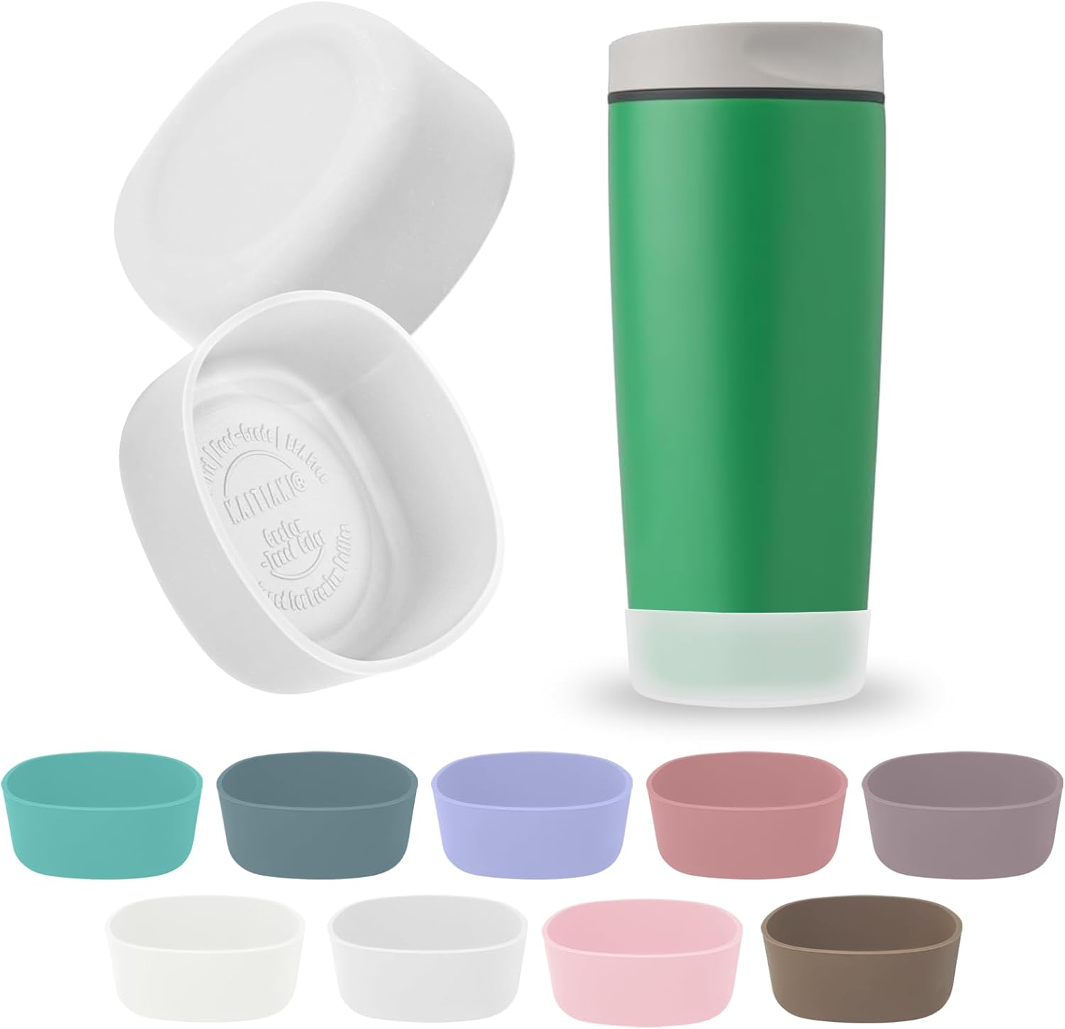 Kaitiaki 2pcs Silicone Boot for Owala SmoothSip Slider Coffee Tumbler 20oz 12oz, Anti-Slip Sleeve for Travel Coffee Mug, Protective Accessories for Owala BPA Free