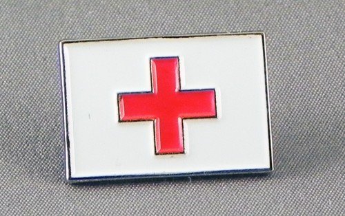 Metalen Emaille Pin Badge Rode Kruis Vlag