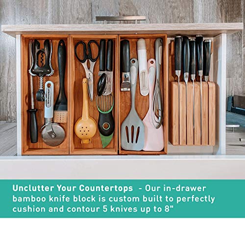 Bamboo-Knife-Block-and-In-Drawer-Storage-Display-Stand-and-Organizer-Holds-to-Five-8-Inch-Knives-Hand-Finished-Sustainable-Bamboo-1378-L-x-54-W-x-21-H-Inches-Knives-Not-Included-Gen-2