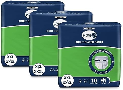 KareIn Classic Adult Diaper Pants, XXL-XXXL, 101-165 Cm (40"- 65