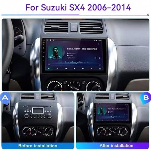 Radio de Coche 2 DIN Bluetooth manos libres con pantalla para Suzuki SX4 6