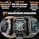 Militär Uhr Smartwatch Herren Armbanduhr mit Telefonfunktion 1,85 Zoll IP68 Wasserdicht Sportuhren Outdoor Tactical Watch Military Smartwatches Schwarz Fitnessuhr mit Blutdruckmessung Schrittzähler
