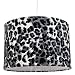 Moderna y elegante mesa con estampado de leopardo de las nieves/pantalla de...