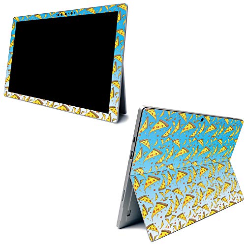 Image of MightySkins Carbon Fiber Skin for Microsoft Surface Pro 7 - Raining Pizza | Textured Carbon Fiber Finish | Easy to Apply, Remove, and Change Styles | Made in The USA