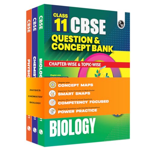 Image of PW CBSE Class 11 Question & Concept Bank (QCB) Physics, Chemistry, Biology Combo Set of 3 Books | Chapter-wise and Topic-wise Solved Questions For 2027 Exams with Competency Based Question