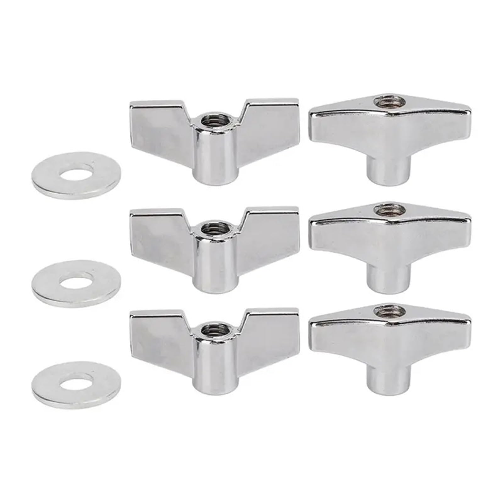 Paquete De 6 Tuercas De Mariposa Y Arandelas En Forma De T For Tambor