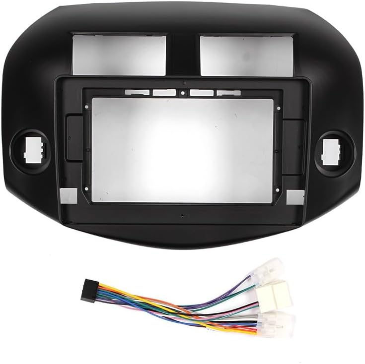 10" Car Stereo Navigation FM Radio Mounting Frame Bracket with Wiring Harness Compatible with Toyota RAV4 2007 2008 2009 2010 2011 2012