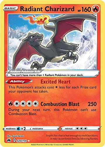 Pokemon - Radiant Charizard 020/159 - Crown Zenith - Tarjeta