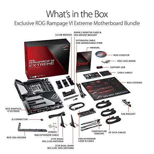 Image of ASUS ROG RAMPAGE VI EXTREME LGA2066 DDR4 M.2 U.2 X299 EATX Motherboard with onboard 802.11AD WiGig Wi-Fi USB 3.1