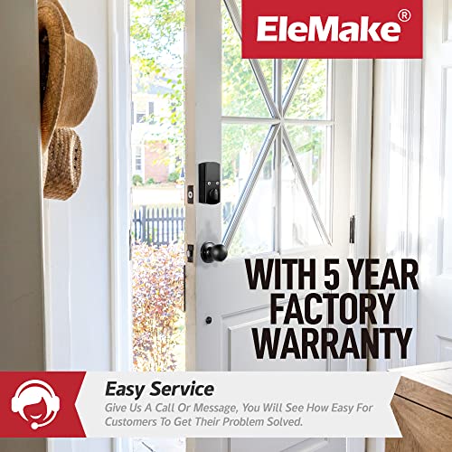 Keyless Entry Door Lock, Smart Door Locks With Keypads, Electronic Keypad Deadbolt, Front Door Lock Set With Handle, Anti-Peeking Password, Auto Lock, 50 User Codes, Ip65 Waterproof, Vintage Black #TOP6