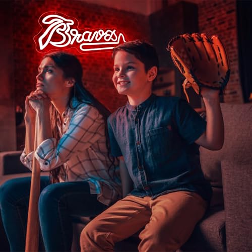 Image of Baseball Neon Sign for Wall Decor Sport Team LED Neon Light for Man Cave | Cool Wall Ornament For Dormitory, Bar, Club, Wonderful Birthday Gift For Baseball And Sports Fans