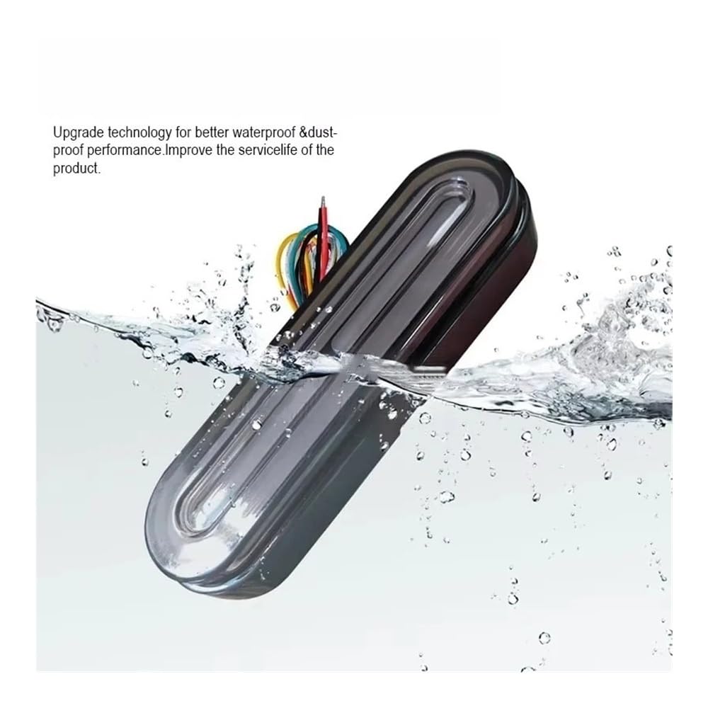 Generique Moto Arrière Lampe Feu Arrière LED Pour Motos, Avec Clignotants Séquentiels, Flash DRL 3 En 1, Stop Pour Camion, ATV, UTV