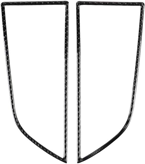 Car Carbon Fiber Accessories Dashboard Air Vent Panel 2pcs Protective Cover Anti-Scratch Sticker Compatible with Porsche Macan 2014 2015 2016 2017 2018 2019 2020 2021