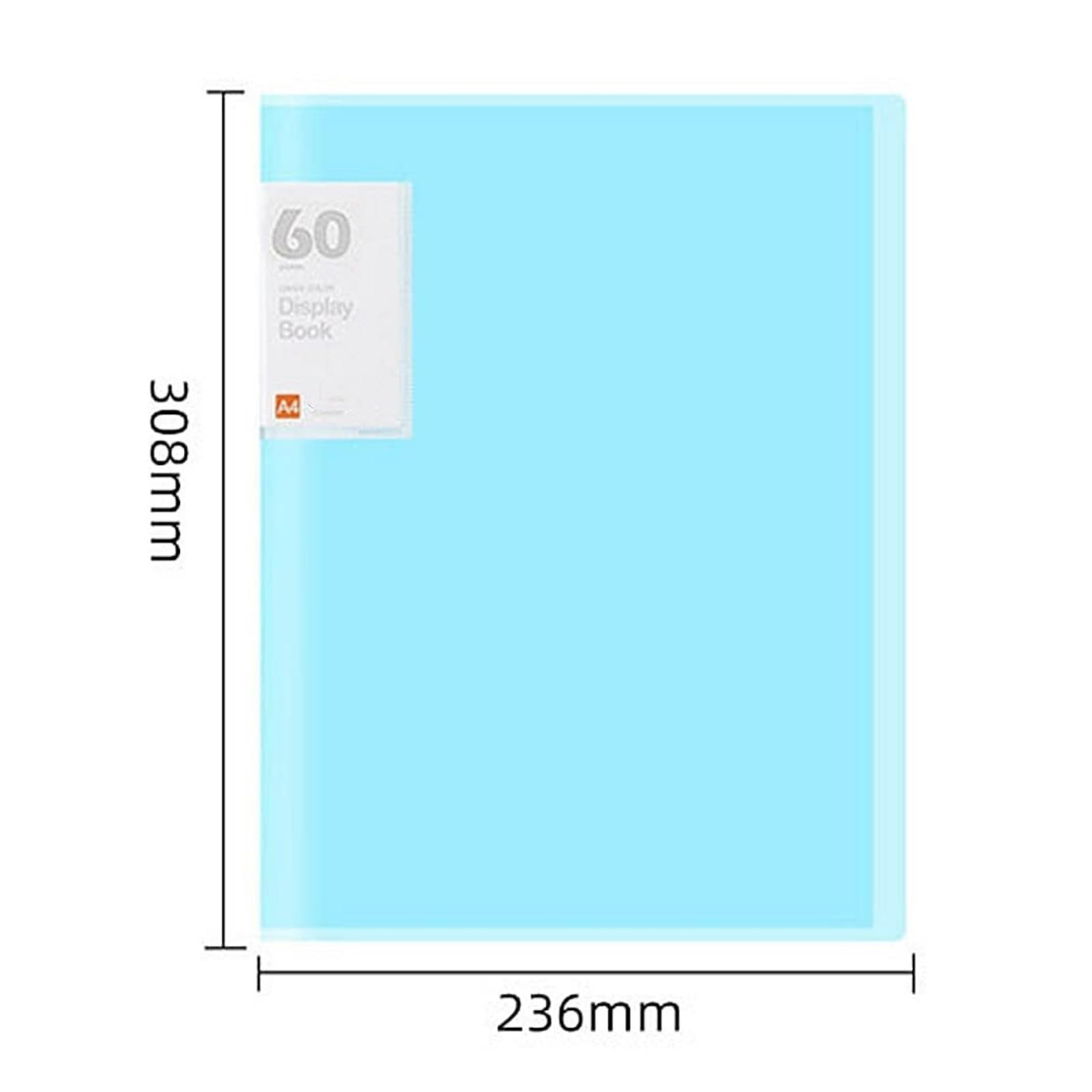 ordner 5er-Pack transparenter Einband for Präsentationen im A4-Format mit 60 Fächern | Dokumentenordner für Schule und Büro