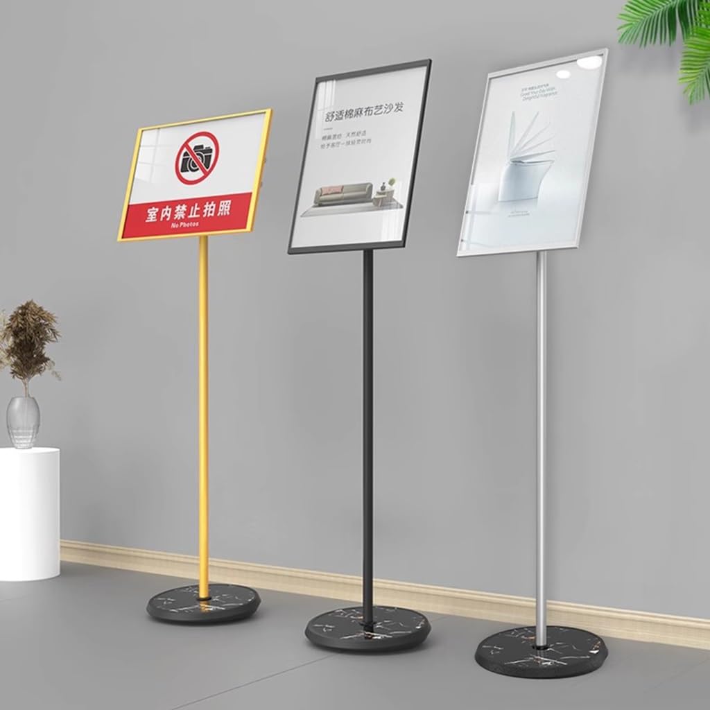 Soporte de exhibición de menú duradero con base estable, versátil soporte horizontal y vertical, ideal para publicidad y promociones de restaurantes, fácil de usar y reutilizable