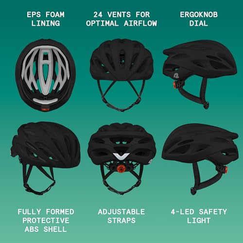 Retrospec Silas Road Bike Helmet with 24 Air Vents &