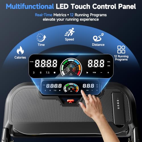 Image of YPOO Walking Pad Incline, Treadmills for Home, Handle Bar, Foldable, 300LBS