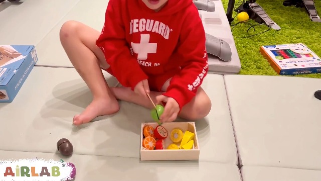 Houten speelgoed fast food set