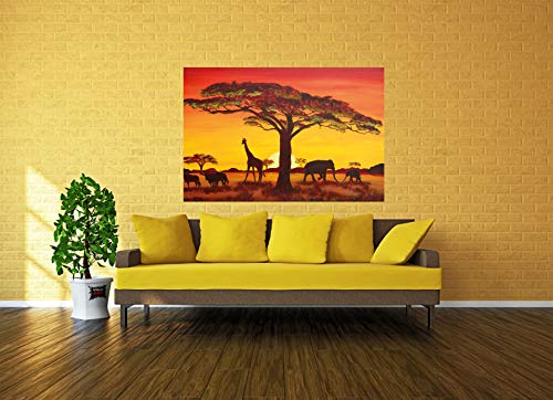 GREAT ART Set di 2 Poster XXL - Immagini di Safari...