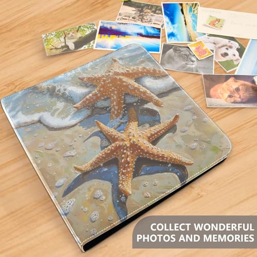 Álbum de fotos ALAZA con cubierta de poliuretano y anillas, diseño autoadhesivo para recuerdos de boda, viaje y familia miniatura 4