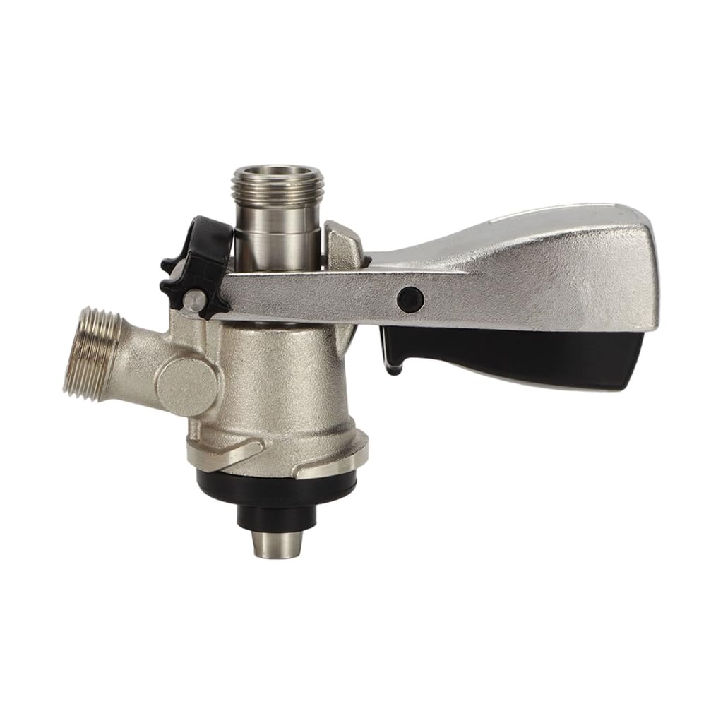 Dispensador de barriles de cerveza de barril de cerveza de acero inoxidable, acoplador distribuidor de grifo de cerveza de 5/8 pulgadas, acoplador de barriles de cerveza fácil de usar