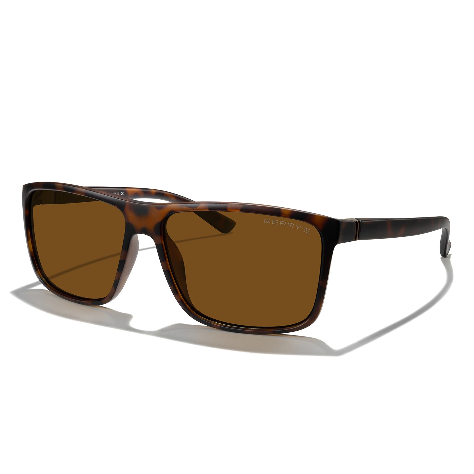 MERRYS Rectangular Polarized Sports Sunglasses for Men Women Cycling Driving Fishing UV400 Protection S8225