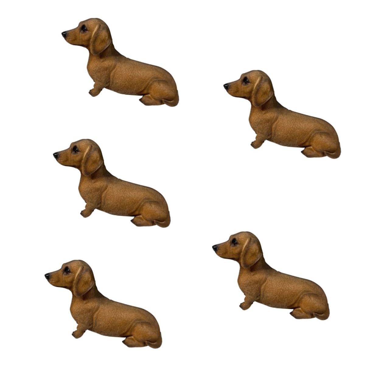 Statue de chien ornement Toyvian : lot de 5 chiots mignons, cadeau idéal pour passionnés