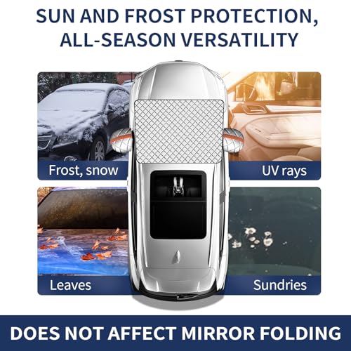 Image of Winter Windshield Covers for Ice and Snow&Winter Car Essentials, Car Anti-Snow Cover, Snow Windshield Cover Automotive Exterior Accessories,Free Car Snow Shovel, Towel, and Gloves.