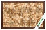 Kork-Pinnwand – XL Pinnwand aus gebrauchten Korken mit Rahmen (dunkelbraun) – 90 x 60 cm – 100% Naturkorken – elegant und stilvoll – Accessoire für Küche und Wohnzimmer (Gebrauchte Korken)