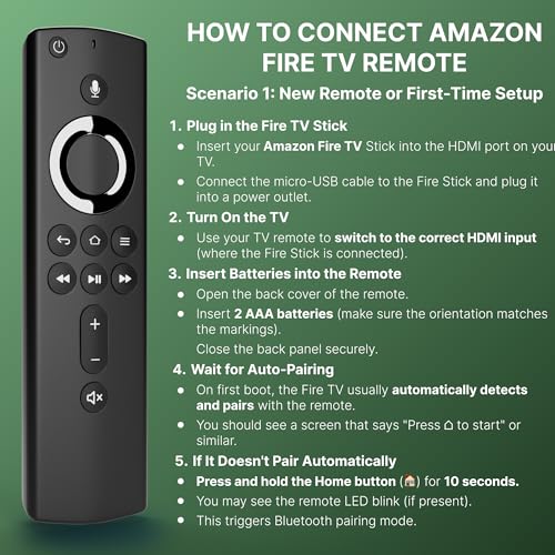 Image of AIDITIYMI Original Replacement Voice Remote Control for FlRE TV Stick | for 2nd Gen AMZ FlRE TV Stick Original Compatible with 2nd Generation Stick