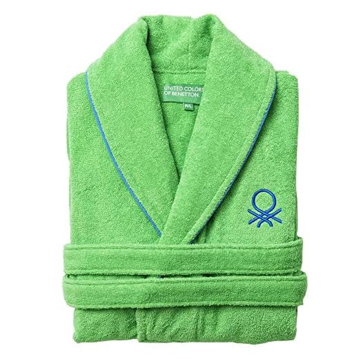 UNITED COLORS OF BENETTON.- Albornoz M/L 360Gsm 100% Algodón Verde Rainbow