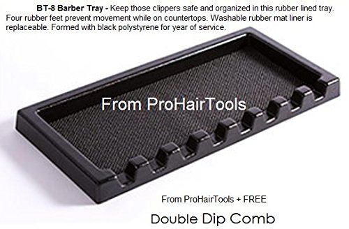 LOMENTICS"NEW" 8 Notch Barber Tray, Salon Clipper Organizer + Free Double Dip Comb ($4.00 value)
