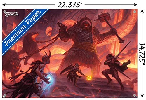 Póster gigante de Calabozos y Dragones con chinchetas decoración pared friki rol 3