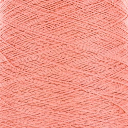 Valley Yarns 8/2 Cotton Weaving Yarn - 16oz (454g) Spool, 3360 Yards (3072m) - 100% Unmercerized Cotton Lace, 2 Ply Yarn - Peaches 'n Cream Color - Perfect for Dish Towels, Placemats & Table Linens