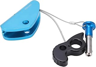 Agarrador de cuerda de auto cerrado, eje principal desmontable, meta de bloqueo para agarre de cuerda, material de magaluma de resistencia, azul, para escalar rocas y caída de