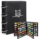 tutata Shoe Charm Holder, Portable Decoration Display Book, 252 Charms Capacity, Fit Croc Charms, Pins Organizer, Black