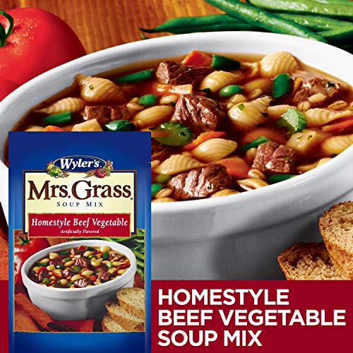 Wyler's Mrs. Grass Home-Style Beef Vegetable Hearty Soup Mix, 7.48 Oz Pouch #TOP1