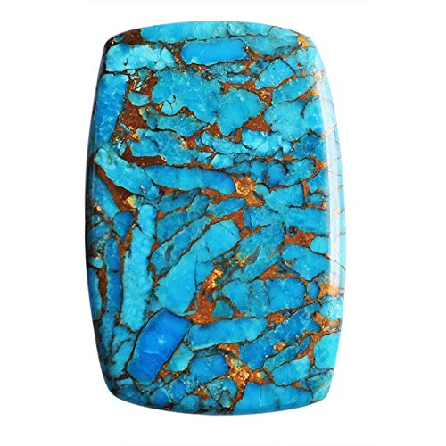 Mohave Turquoise cabochon bleu cuivre résistant pour remplacer les pierres fragiles en joaillerie