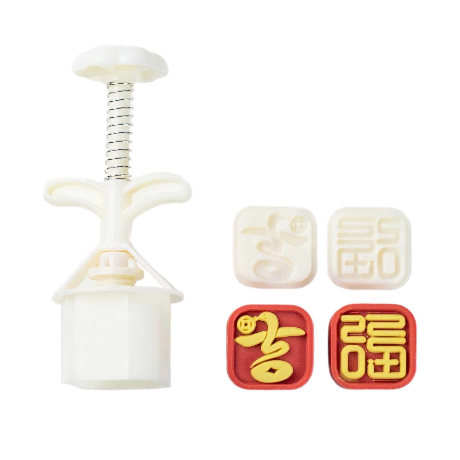 Kalttoy Cookie Stamp 3D New Year Dessert Molds Hand Pressure Dessert Maker Baking Tool for Snake Year Festival Enduring Maker