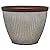 Southern Patio 15" Westlake Indoor/Outdoor Pleated Planter with Drainage Hole, Plug & Galvanized Finish, 19.56 qt. Capacity