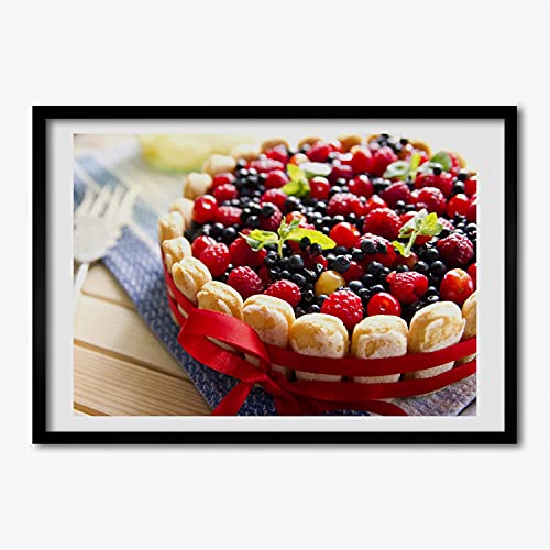 Cadre photo moderne pour habiller un mur vide avec un grand tableau de fruits