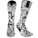 Ahegao Socks Novelty Unisex-Adult d Printed Long Athletic Socks Cartoon Harajuku Streetwear Casual...