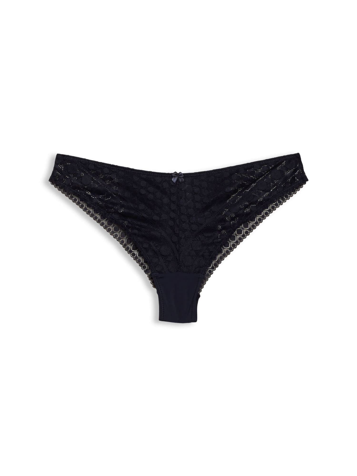 ESPRIT Women's Modern Lace Par Brazilian Hipster Brief Slip, Navy, 8